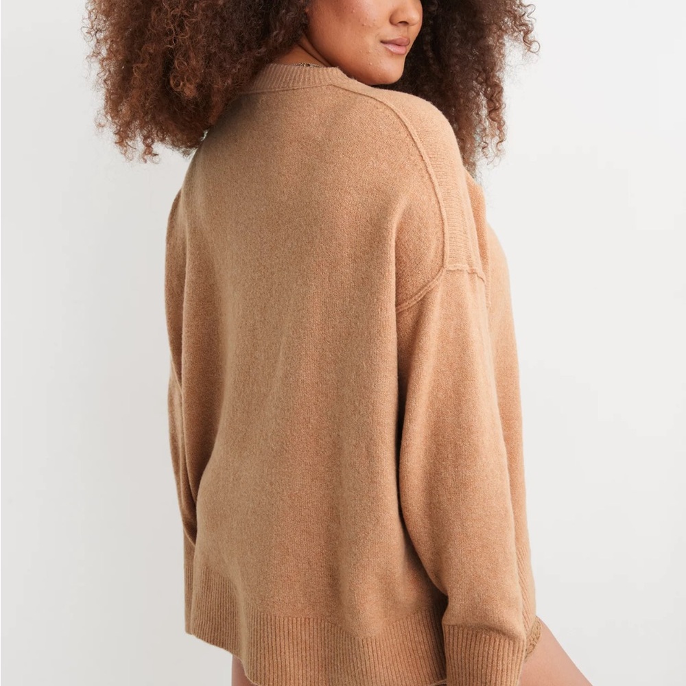 Aerie Classic Tan Crew Neck Sweater
